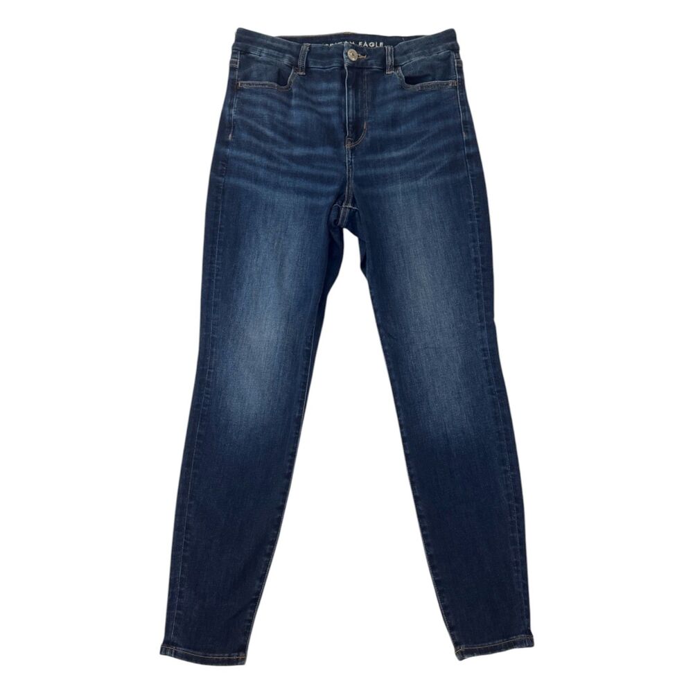 American Eagle Curvy Hi-Rise Dark Wash Blue Jeans Womens Size 8